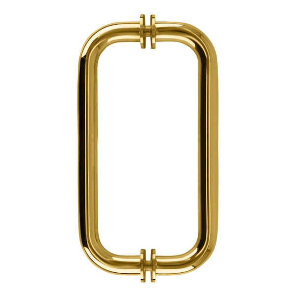 Cr Laurence Unlacquered Brass 8-in BM Series Tubular Back-to-Back Pull Handle BM8X8ULBR - main
